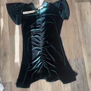 She + Sky Deep Teal Velvet Dress Size Large Woman’s